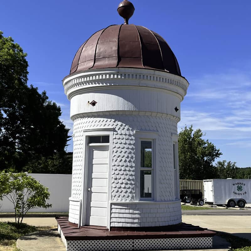 Remnants of the old Warren County Courthouse copula