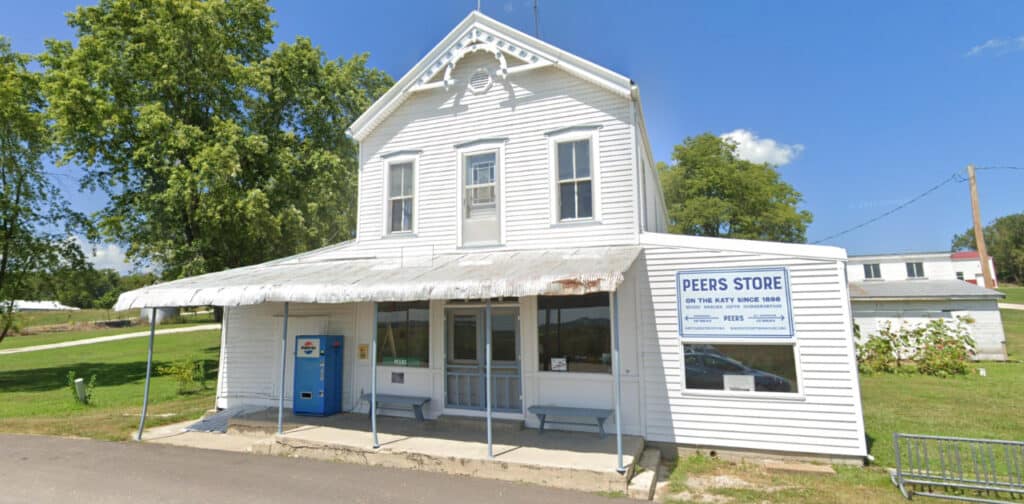 The Glosemeyer General Store Building, or Peers Store, sits along the Katy Trail in Marthasville.