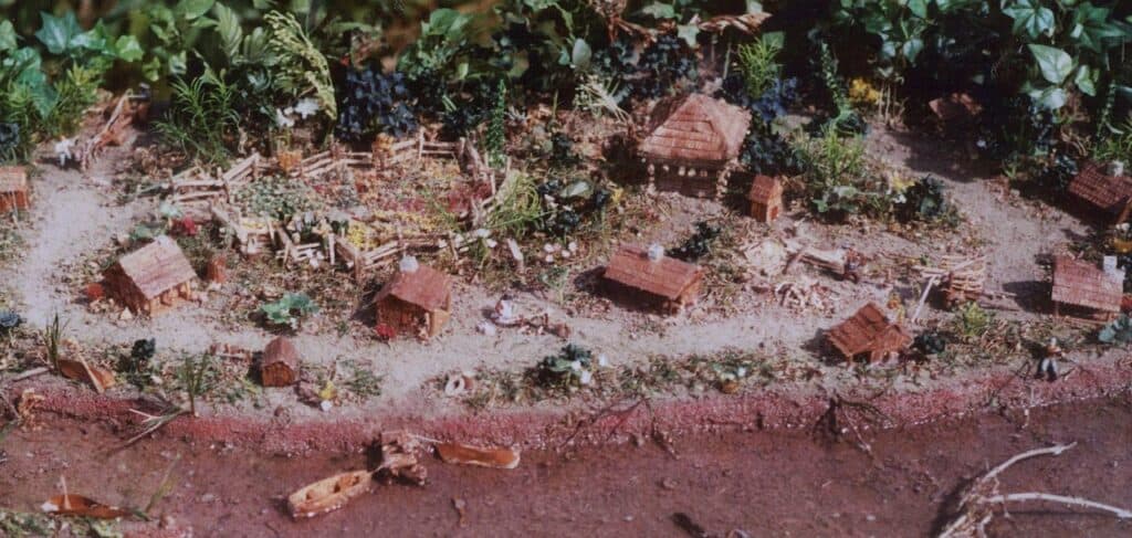 A model of La Charette Village.