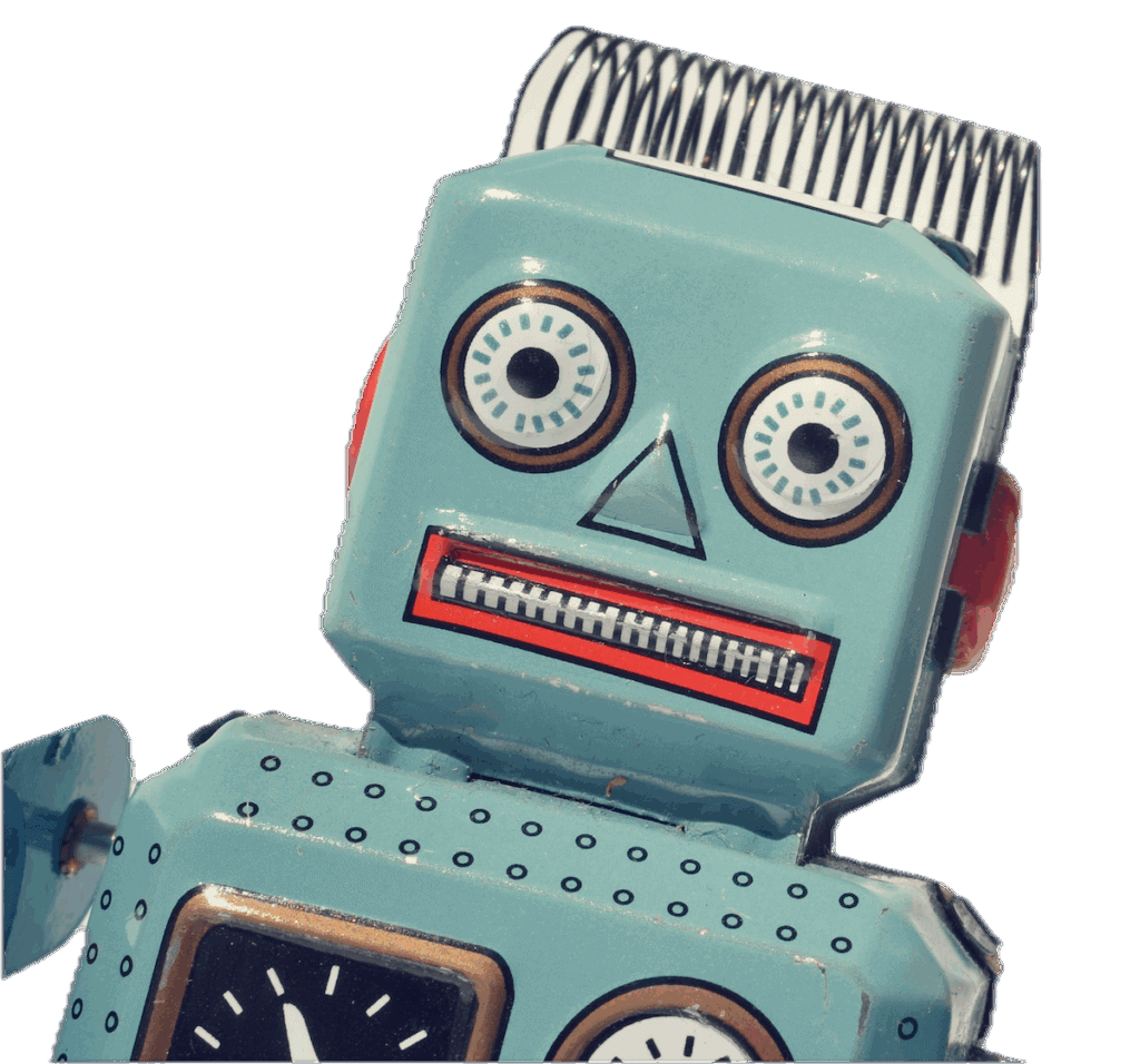 A vintage tin robot