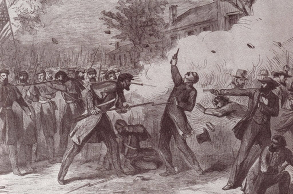 Massacre at Camp Jackson, Wood Engraving